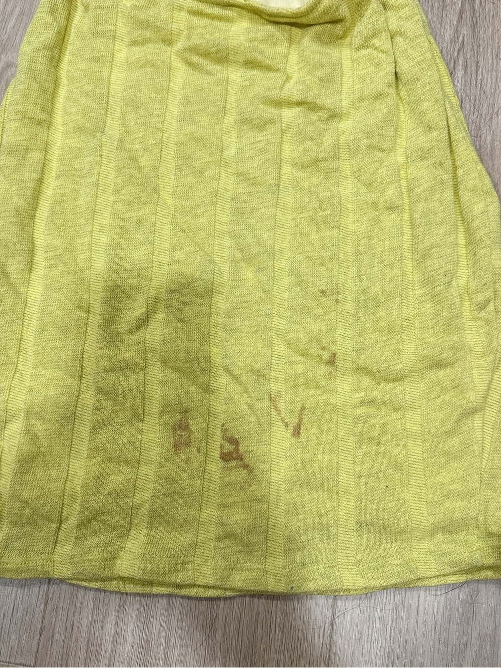 Yellow Scoop-Neck Ribbed Mini Dress - Picture 4 of 5
